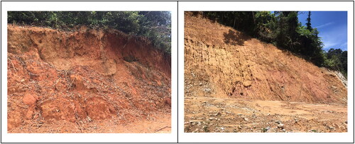 Figure 2. Shallow landslide occurring in Tra Khuc basin in 2021.