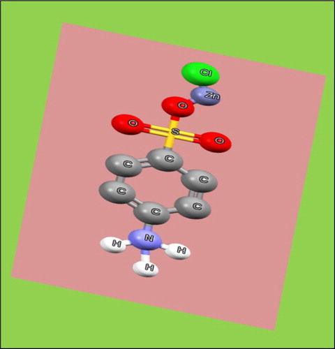 Figure 4. ORTEP structure of 4-ASZC crystal.