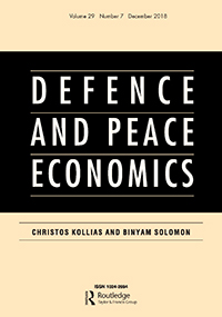 Cover image for Defence and Peace Economics, Volume 29, Issue 7, 2018