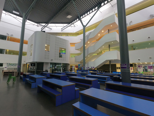 Figure 1. BDP (Citation2011) designed school: Central atrium, image by Trafi-Prats, L (28/11/2021).