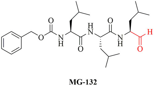 Figure 2 Structure of anti-malaria peptidyl aldehyde analogue MG-132.