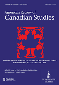 Cover image for American Review of Canadian Studies, Volume 54, Issue 1, 2024