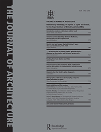 Cover image for The Journal of Architecture, Volume 20, Issue 4, 2015