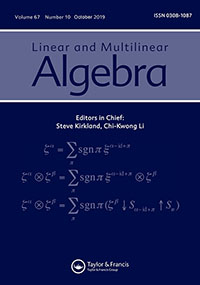 Cover image for Linear and Multilinear Algebra, Volume 67, Issue 10, 2019