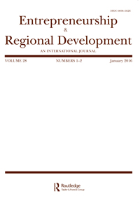 Cover image for Entrepreneurship & Regional Development, Volume 28, Issue 1-2, 2016