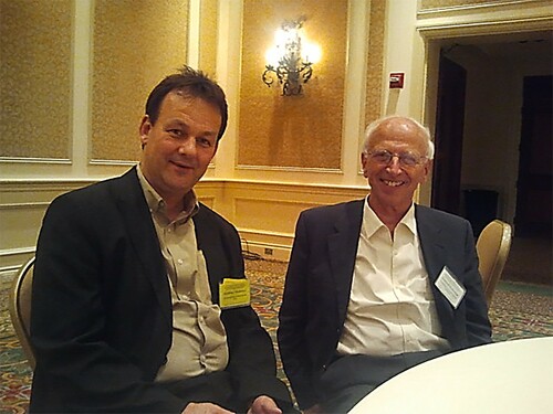 Figure 4. Gerhard Findenegg and Matthias Thommes at the CPM-7 Symposium, Delray Beach, Florida, USA (2015).