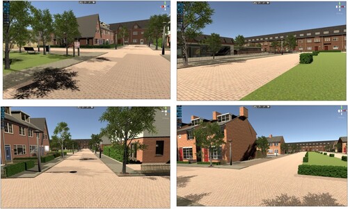 Figure 3. Images of the virtual neighbourhood.