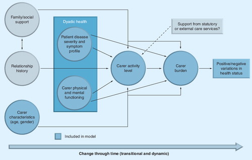 Figure 3. Factors (variables) contributing to caregiver burden and health.Reprinted with permission from Citation[31].