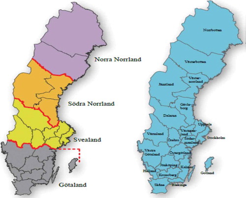 Source: Swedish Forest Data, 2014 report. Department of Forest Resource Management, SLU NB: Norra and Södra Norrland are North and South Norrland, respectively.