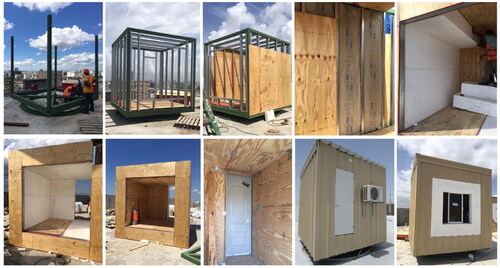 Figure 13. Building process of Santo Domingo Campus test cells (Ruiz-Valero et al. Citation2021).