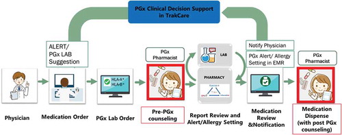Figure 6. The pharmacogenomics workflow must be arrangement and efficient through the process of handing over of the genotyping results to the patients