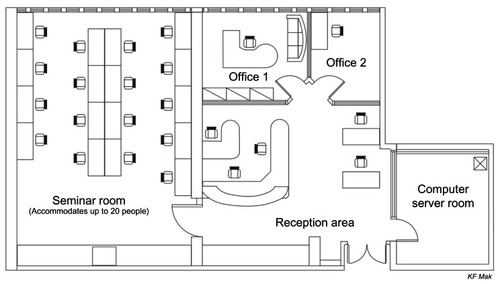 Figure 3 Floor plan of Teaching and Learning Resources Center at the Prince of Wales Hospital.