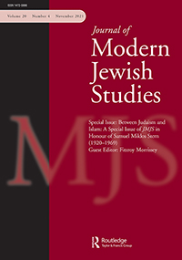 Cover image for Journal of Modern Jewish Studies, Volume 20, Issue 4, 2021