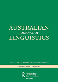 Cover image for Australian Journal of Linguistics, Volume 36, Issue 1, 2016