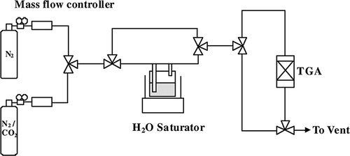 Figure 2. Schematic diagram of the CO2 adsorption system.