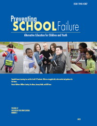 Cover image for Preventing School Failure: Alternative Education for Children and Youth, Volume 67, Issue 3, 2023