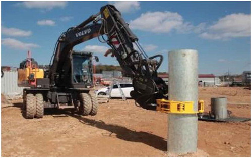 Figure 10. Field test of the PHC pile head cutting robot prototype.