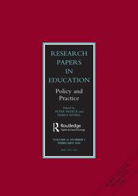 Cover image for Research Papers in Education, Volume 31, Issue 1, 2016