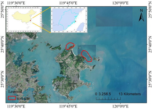 Figure 10. The location of these two test sites.