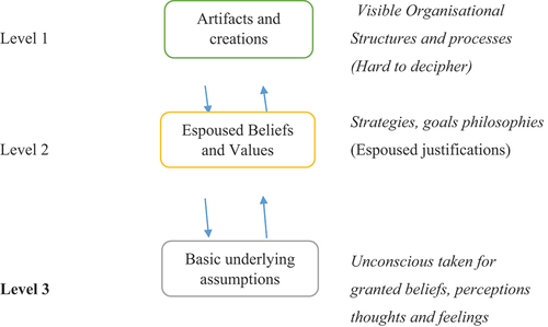 Figure 1. Schein model of organisational culture.