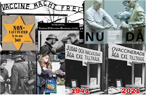 Figure 1. Swedish meme comparing Holocaust to current day vaccine mandates.