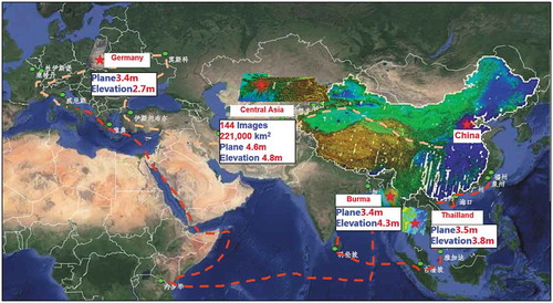 Figure 2. Global automatic mapping major projects by ZY-3 images.