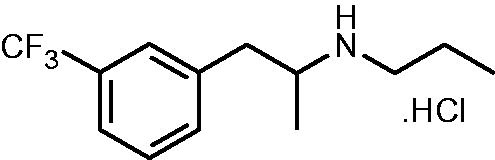 Figure 1. Molecular structure of ± fenfluramine.