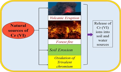 Figure 1. Natural sources of Cr (VI) contamination in water.