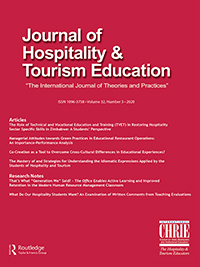 Cover image for Journal of Hospitality & Tourism Education, Volume 32, Issue 3, 2020