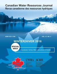 Cover image for Canadian Water Resources Journal / Revue canadienne des ressources hydriques, Volume 41, Issue 4, 2016