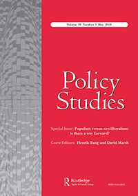 Cover image for Policy Studies, Volume 39, Issue 3, 2018