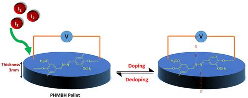 Figure 12. Coordination of iodine during polyazine doping.