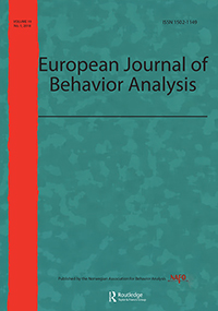 Cover image for European Journal of Behavior Analysis, Volume 19, Issue 1, 2018
