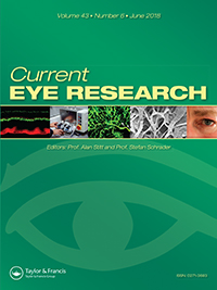 Cover image for Current Eye Research, Volume 43, Issue 6, 2018