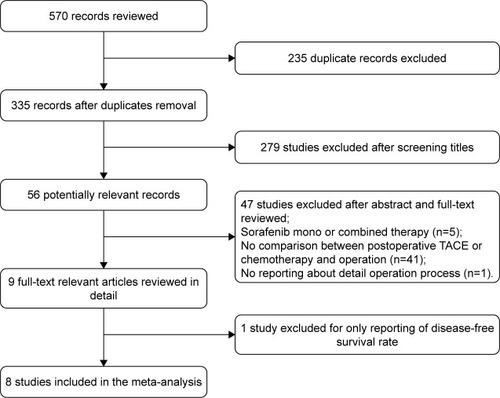 Figure 1 Search flow for the study selection.