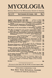 Cover image for Mycologia, Volume 56, Issue 5, 1964