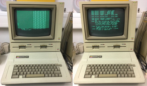 Figure 4. Apple II with ‘Brick-Out’ game in BASIC.