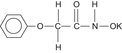 Figure 1.  Structure of phenoxyacetohydroxamic acid (HL1).