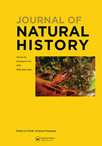Cover image for Journal of Natural History, Volume 56, Issue 37-40, 2022