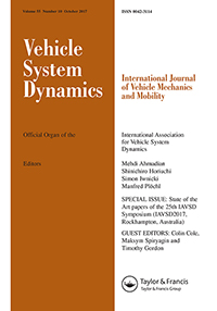 Cover image for Vehicle System Dynamics, Volume 55, Issue 10, 2017