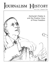 Cover image for Journalism History, Volume 5, Issue 3, 1978