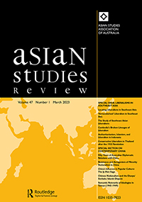 Cover image for Asian Studies Review, Volume 47, Issue 1, 2023