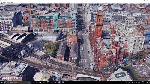 Figure 4. View across Manchester of Oxford Road, a focal point for the Corridor Manchester, Innovation District identified for urban transformation through the Triangulum project.