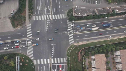 Figure 1. A UAV image over a traffic intersection.