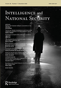 Cover image for Intelligence and National Security, Volume 35, Issue 7, 2020