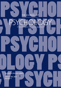Cover image for The Journal of Psychology, Volume 155, Issue 7, 2021