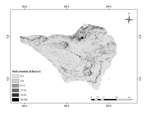 Figure 3.  Soil erosion map of the study area.