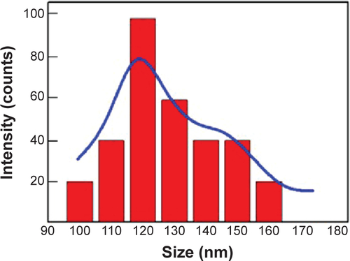 Figure S1 Bar graph of the size of nanoparticles.