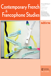 Cover image for Contemporary French and Francophone Studies, Volume 20, Issue 3, 2016