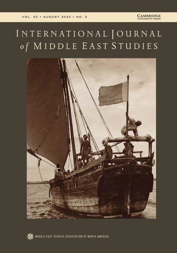 Figure 3: The cover of IJMES 52.3 (August 2020), featuring a Gulf dhow off the coast of Kenya